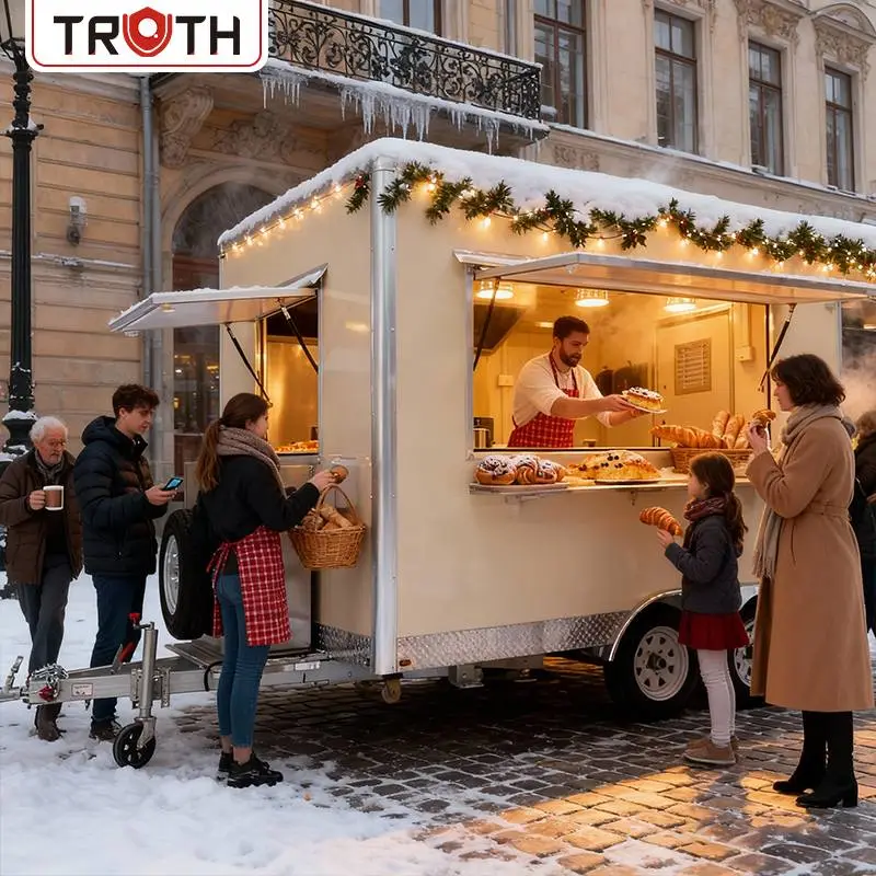 ตัวอย่างอาหารมือถือ Hot Dog Square Mobile Kitchen