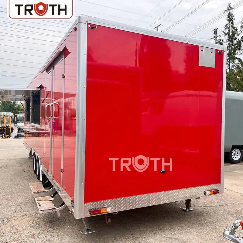 Commercial Mobile Food Trailer With Bathroom